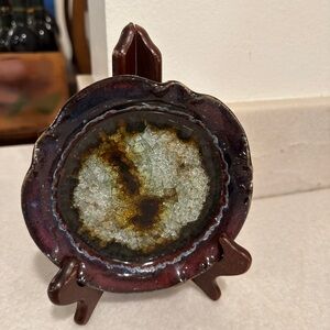 Handmade pottery trinket dish